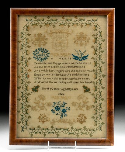 1822 AMERICAN NEEDLEPOINT SAMPLER