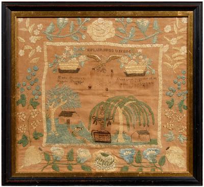 1825 American memorial sampler,