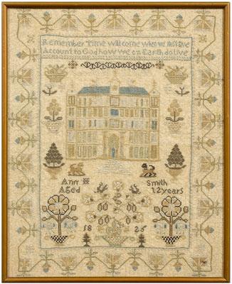 1825 needlework sampler,