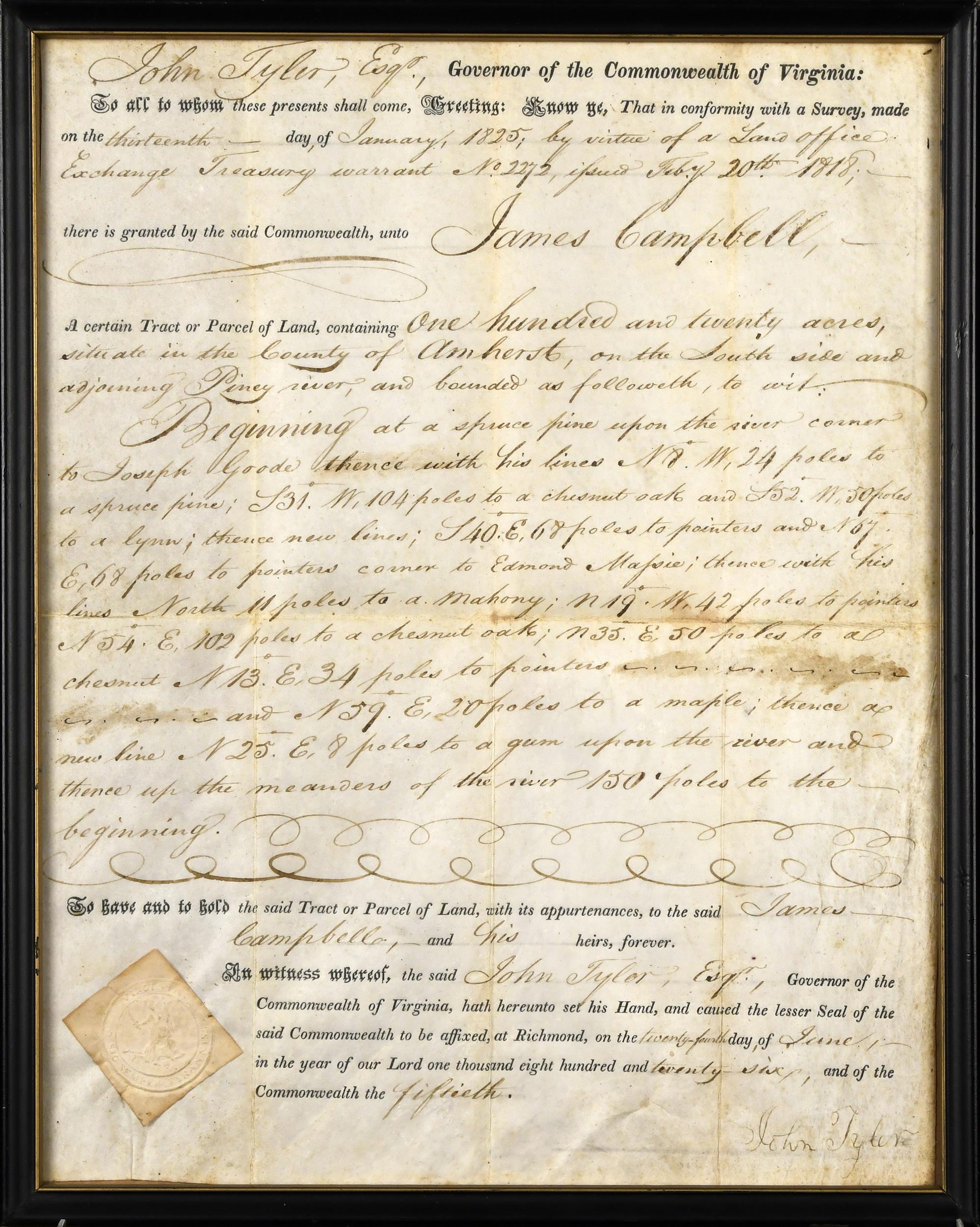 1826 JOHN TYLER, 10TH PRESIDENT,