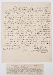 1827 LETTER REFERENCING THE RE