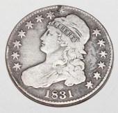 1831 BUST HALF, O-104 R-1 Rim