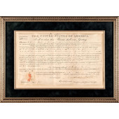1831 LAND DEED SIGNED 6.5 INCH