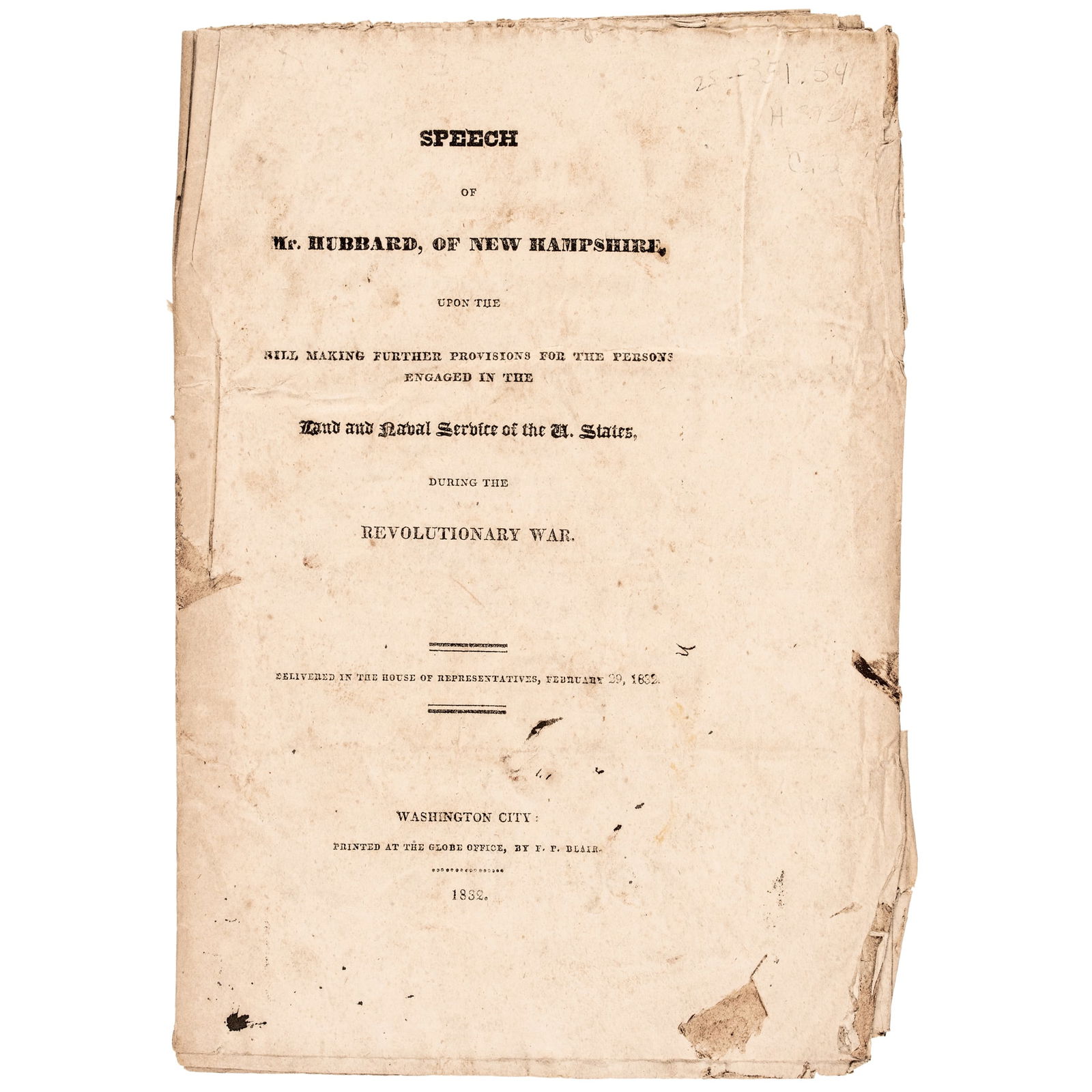 1832 PRINTED SPEECH HENRY