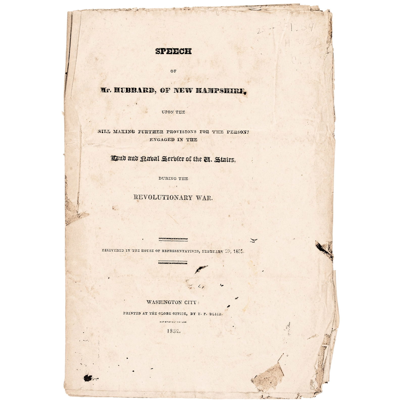 1832 PRINTED SPEECH HENRY