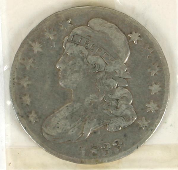 1833 Capped Bust Silver Half Dollar