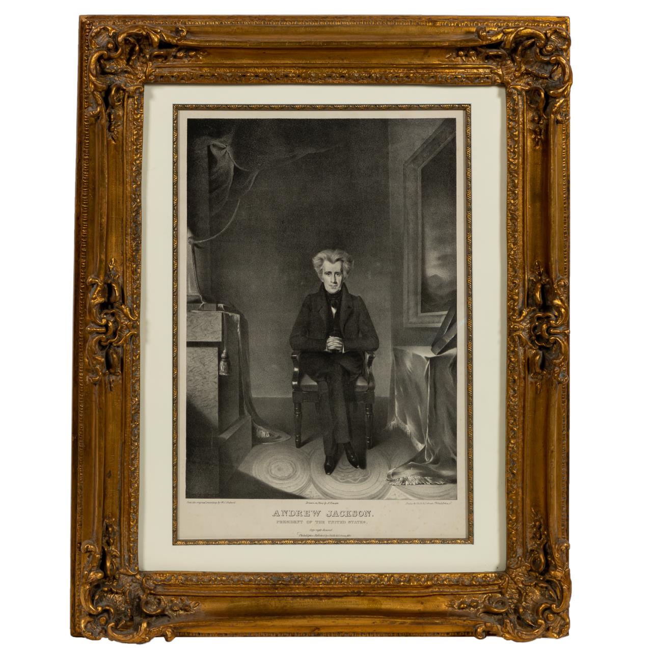 1834 ANDREW JACKSON PORTRAIT,
