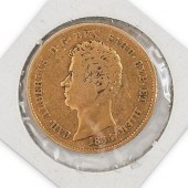 1834 EAGLE ITALY 20 LIRE SARDI