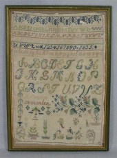 1835 figural alphabet smapler,