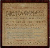 1835 North Carolina sampler, 1