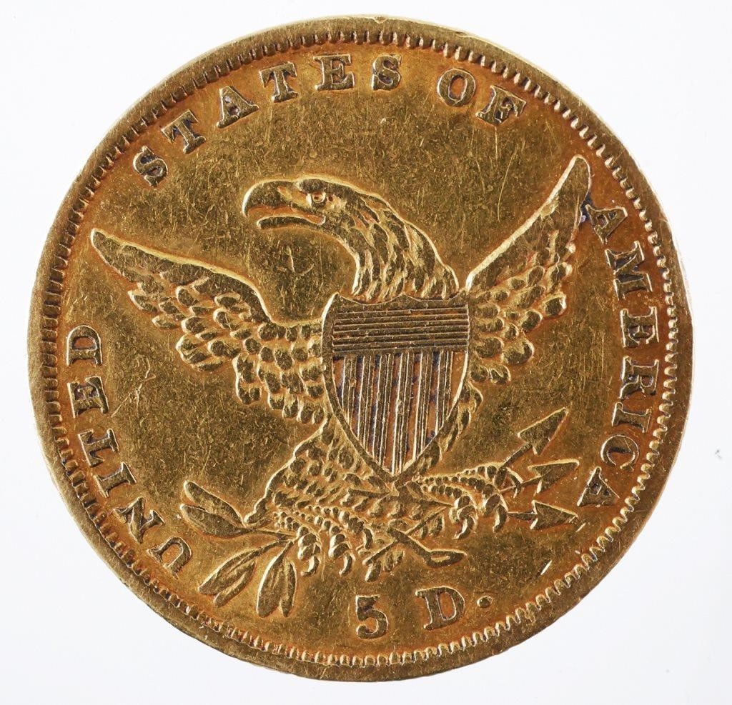 1836 HALF EAGLE $5 LIBERTY GOLD