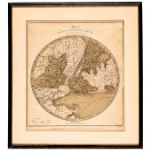 1836 HAND-COLORED MAP, COUNTRY