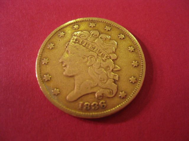 1836 U.S. $5.00 Classic Head Gold