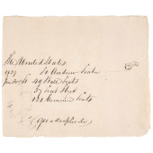 1837 US ARMY DOCUMENT TO ANDRE