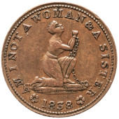 1838 ANTI-SLAVERY TOKEN, AM I