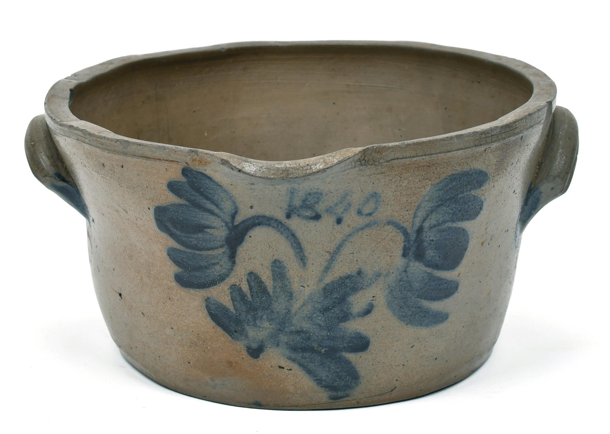 1840 PA STONEWARE BATTER BOWL.