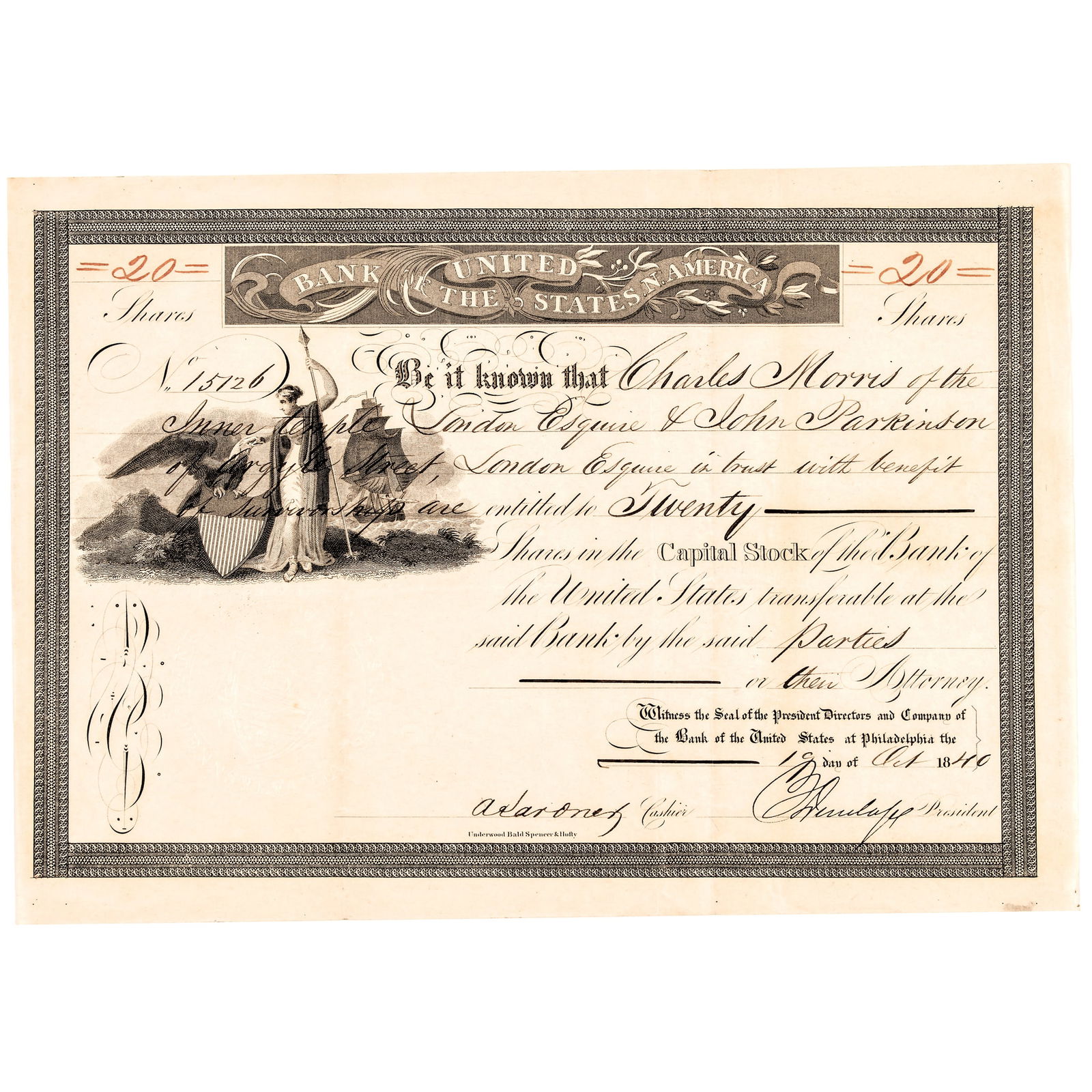 1840 (THIRD) BANK OF THE UNITED