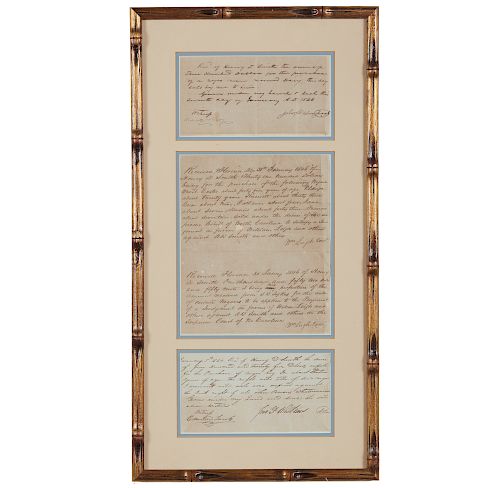 1840'S SLAVE EPHEMERAFramed