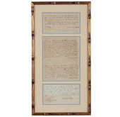 1840'S SLAVE EPHEMERAFramed gr