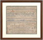 1841 alphabet sampler, 12-line