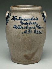 1841 Loundes stoneware jar, sa