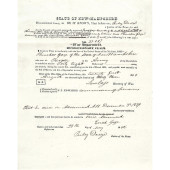 1842 LEWIS CASS SIGNED AS U.S.