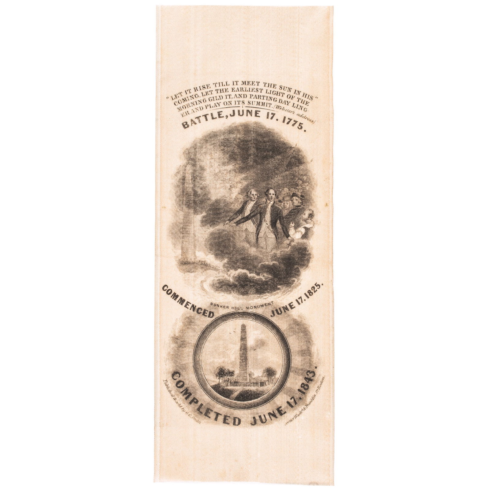 1843 BUNKER HILL BATTLE MONUMENT,