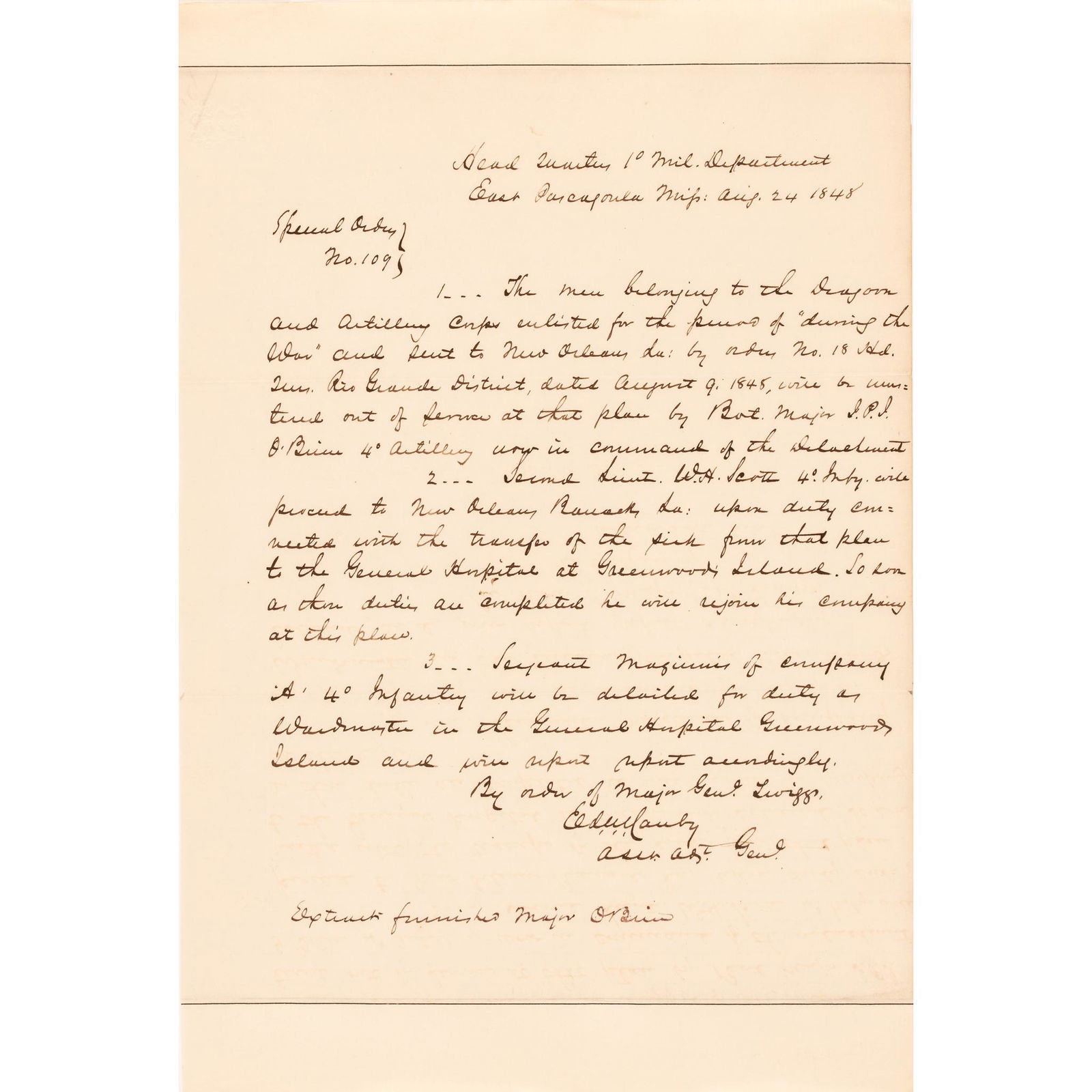 1845 GENERAL EDWARD R. CANBY