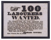 1846 LABORERS BROADSIDE, FRAME