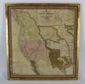 1846 MAP OF TEXAS OREGON & CAL