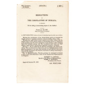 1847 INDIANA SENATE RESOLUTION