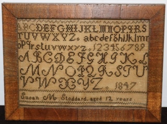 1847 SCHOOLGIRL SAMPLER OF SUSAN M.