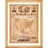 1848 HANDCOLORED U.S. + MEXICO