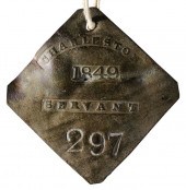 1849 Charleston Slave Tag copp