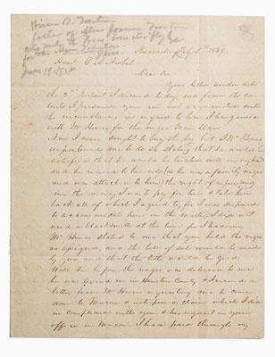 1849 Georgia slave document,