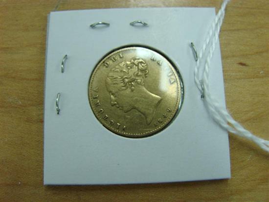 1849 GOLD COIN. Weighs 4 grams.