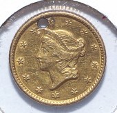 1849 GOLD DOLLAR (CLOSED WREAT