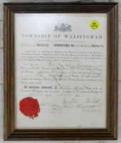 1851 English Walsingham Docume