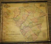 1851 LANCASTER CO. WALL MAPca.
