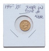 1853 GOLD DOLLAR XF, SCRAPE IN