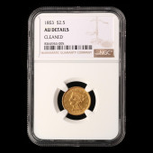 1853 LIBERTY HEAD $2.50 GOLD Q