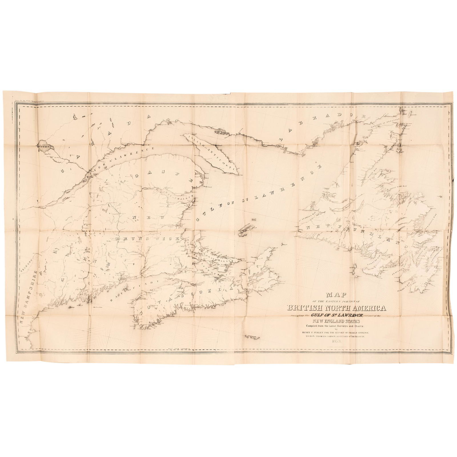 1853 MAP OF PORTION OF BRITISH