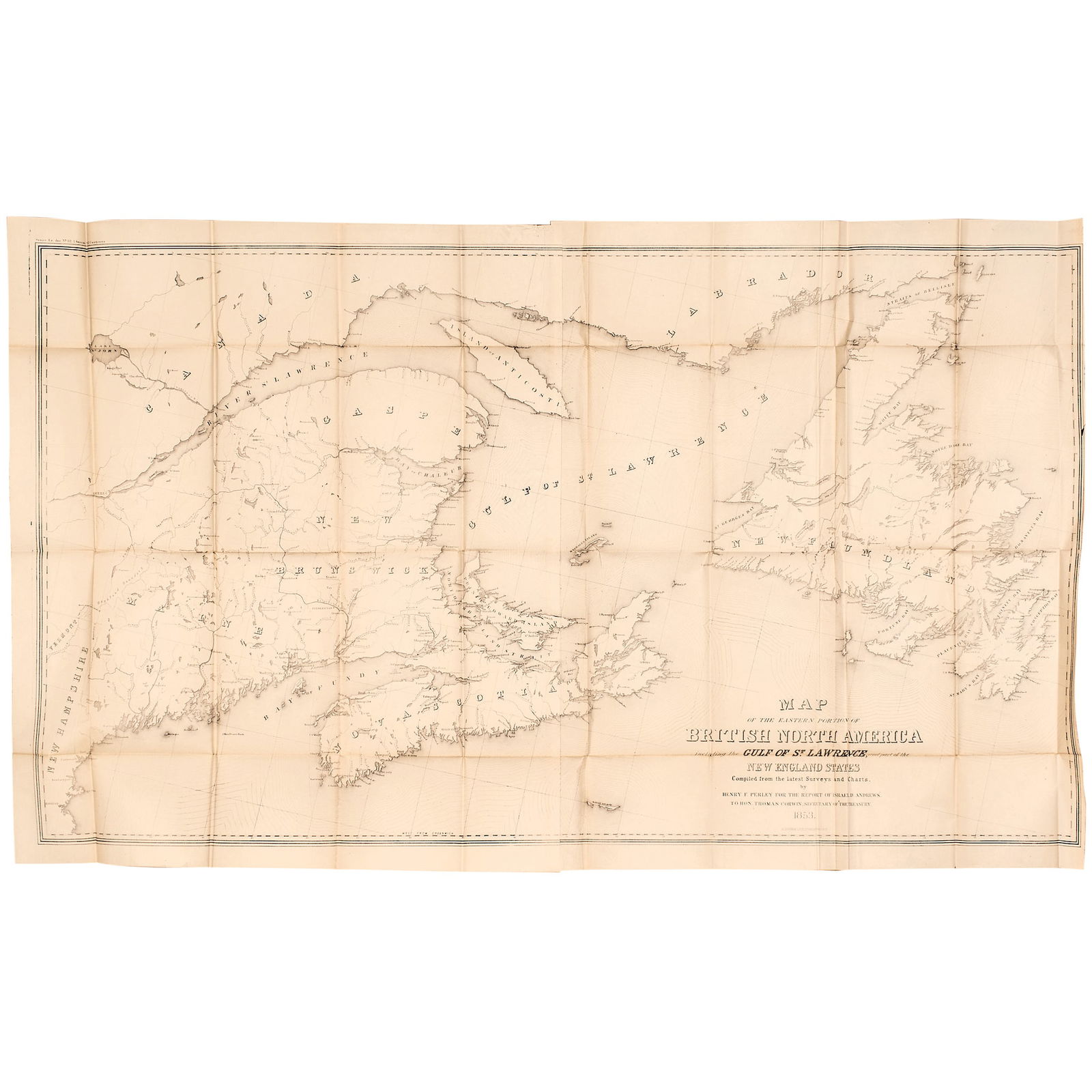 1853 MAP OF PORTION OF BRITISH