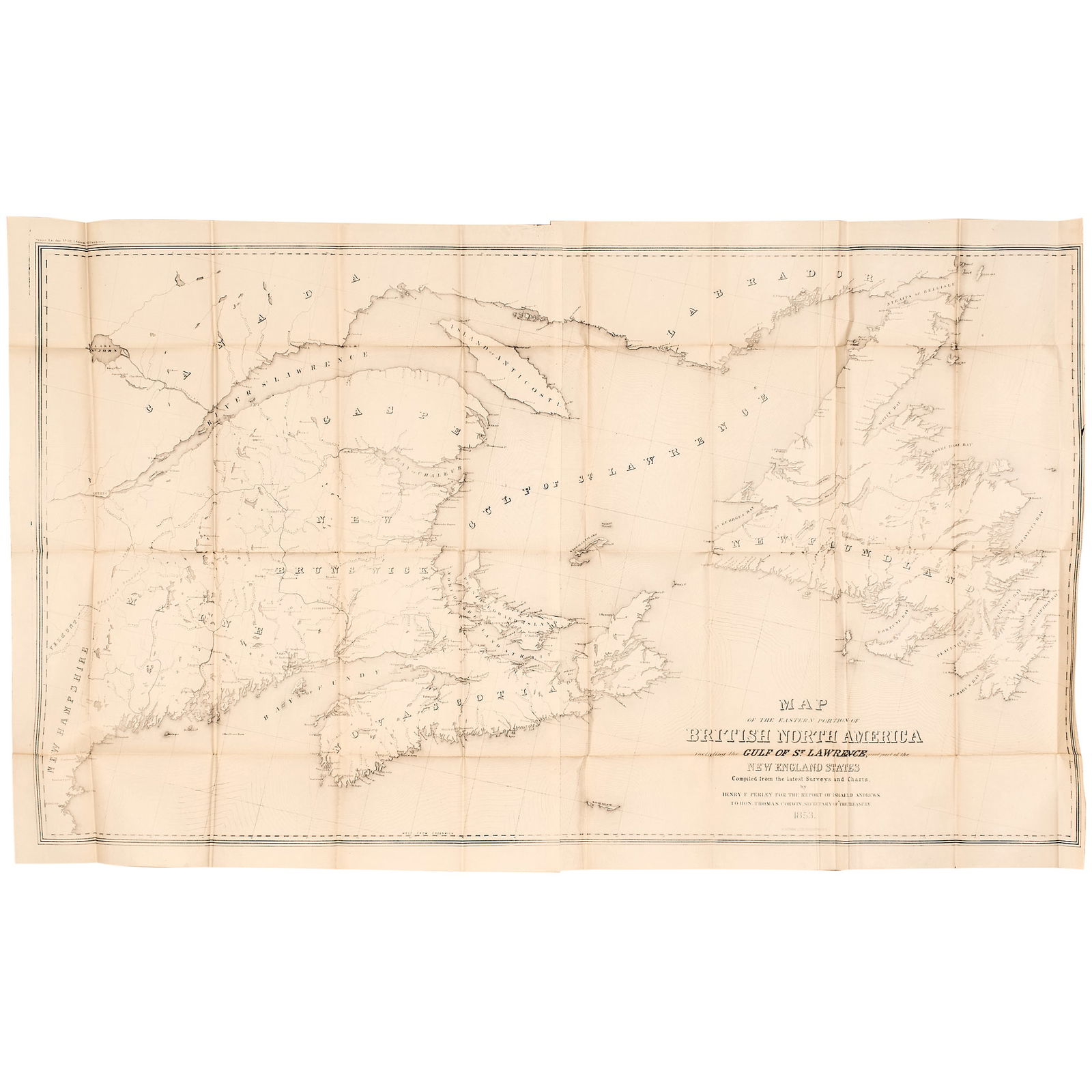 1853 MAP OF PORTION OF BRITISH