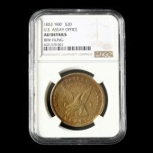 1853 U. S. ASSAY OFFICE $20 90