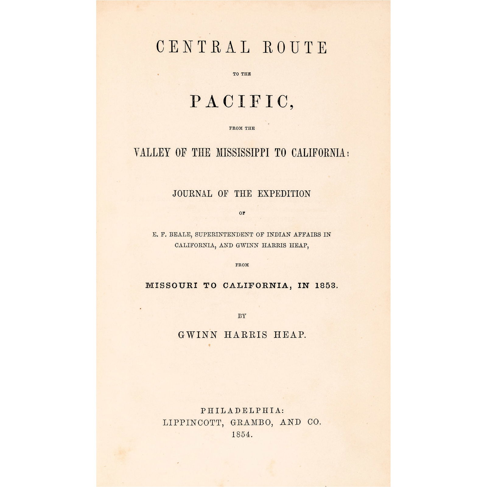 1854 1ST EDITION, CENTRAL ROUTE