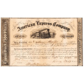 1854 WELLS + FARGO SIGNED AMER