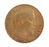 1856 FRENCH TWENTY FRANCS GOLD