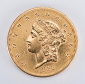 1856 LIBERTY $20 GOLD COIN1856