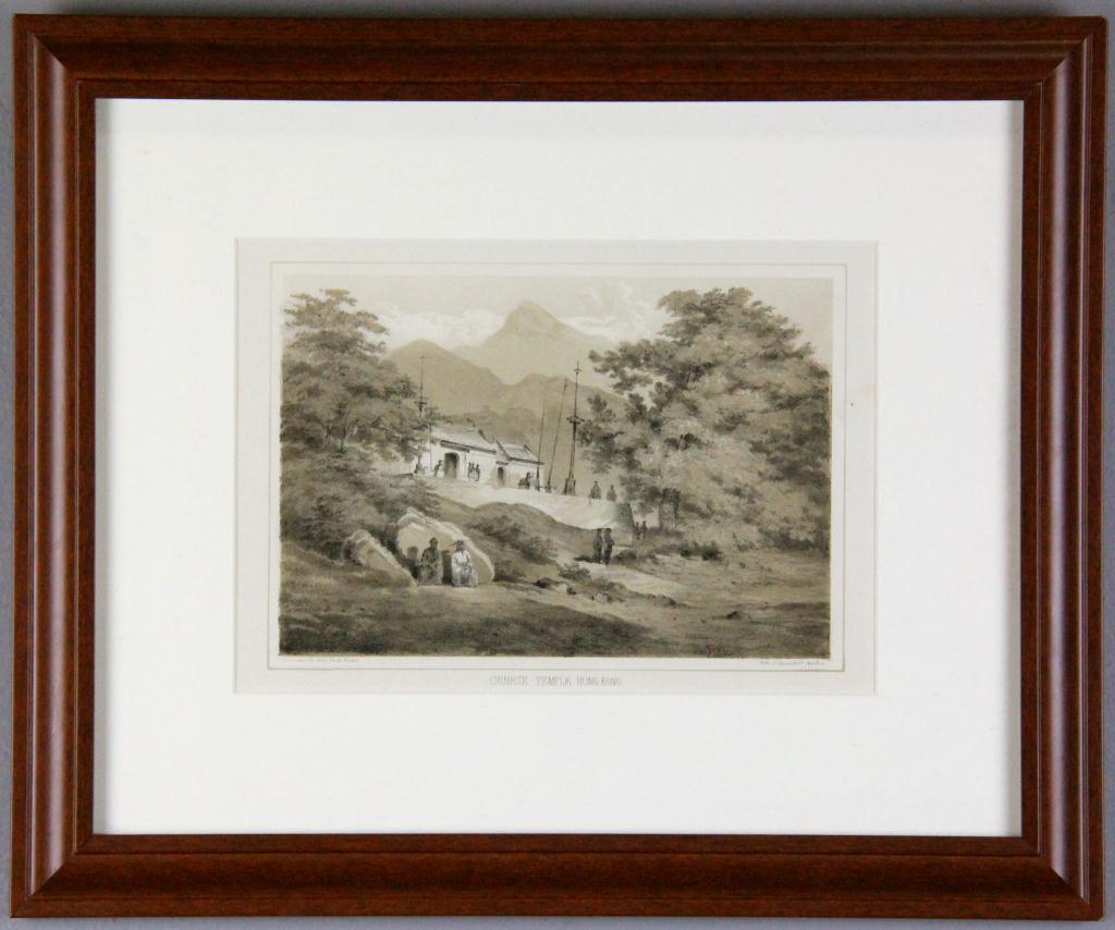1856 Lithograph Chinese Temple Hong